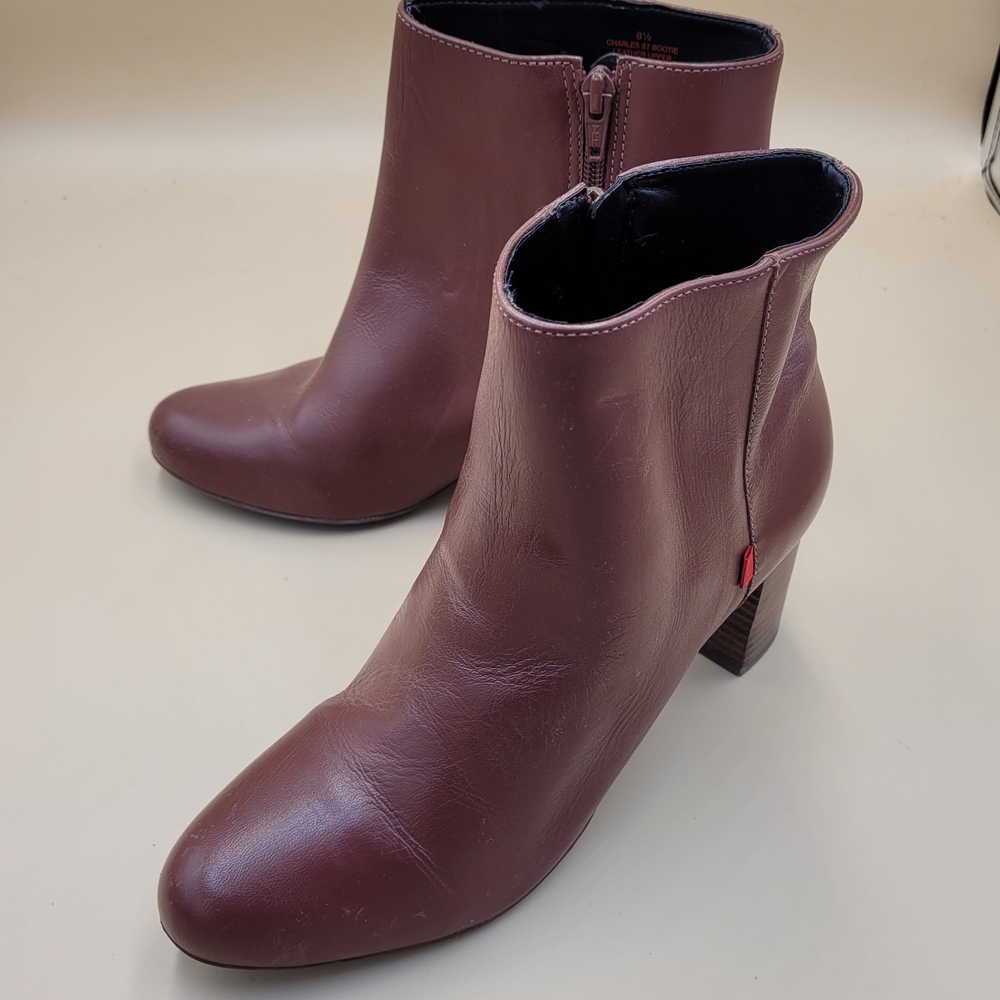 Marc Joseph New York Women's Leather Charles St. Bootie Size‎ 8.5 Cognac EUC!